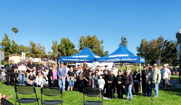 Our Community Serves event at Campbell Park. Cleaned up the park and held Faith and Blue event with the Campbell Police Department.