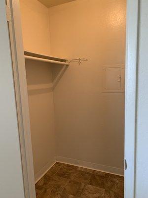 Walk-in closet in the 1 bedroom units!