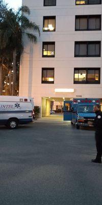 Intel ambulance in front of Anaheim regional