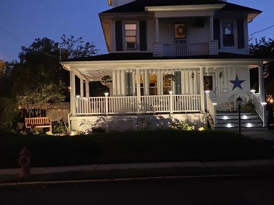 Porch Rebuild with low voltage lighting installation