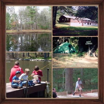 Members camping area, stocked trout pond, horseshoe and corn hole tournament