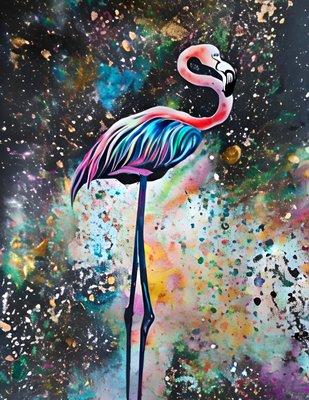 Flamingo Splash by Magikheart