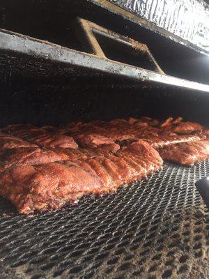 Ribs on the grill