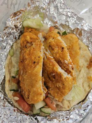 Fried Fish Gyro. Very good!