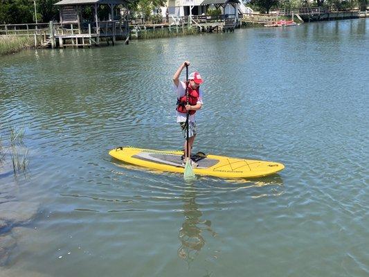 Having the most fun Paddle boarding with Pawleys Kayaks.