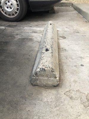 This cement block is also a lot bigger than the others on the lot.