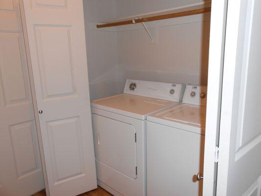 Full size washer and dryer in every unit.