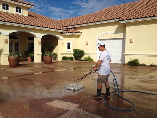 House, driveway, wood patio....we clean it all!