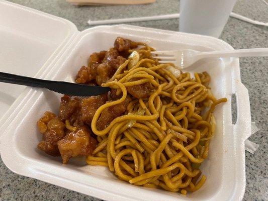 Orange Chicken and Lo Mein.