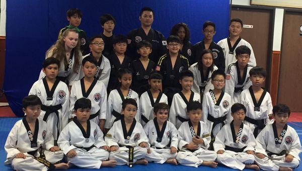 Master Cho with this years Black Belt class. Great group of students.