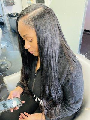 Traditional Sewin 3-bundles sewin by Suzetteissalon it's a Natural looking flow of Hair