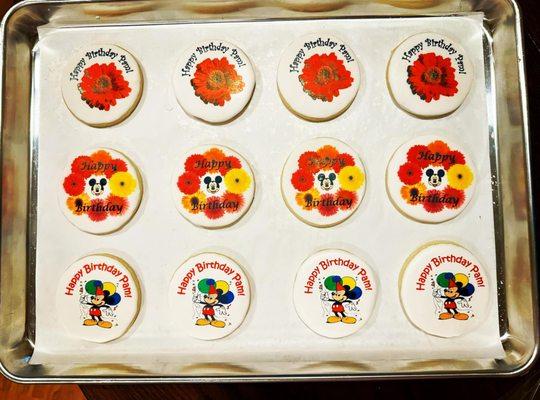 Custom Gerber Daisy and Mickey Birthday