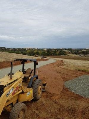 Grading of new drive way