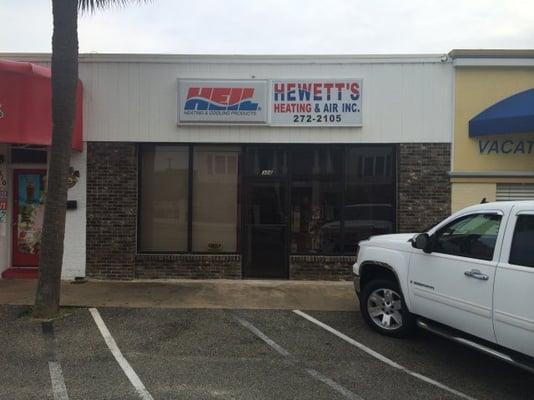 Hewett's Heating and AC Incs Office on 17th Ave. in North Myrtle Beach, SC