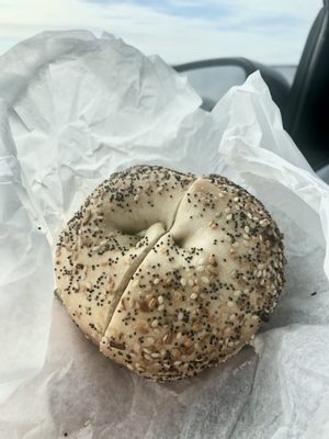 Blitz (everything) bagel with scallion cream cheese