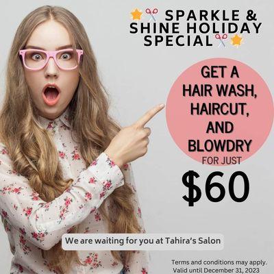 Wash cut and blow dry deal