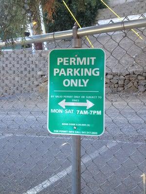 Permit Only. No free parking.