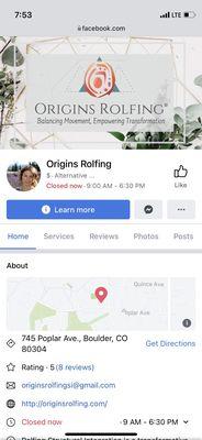 Origins Rolfing