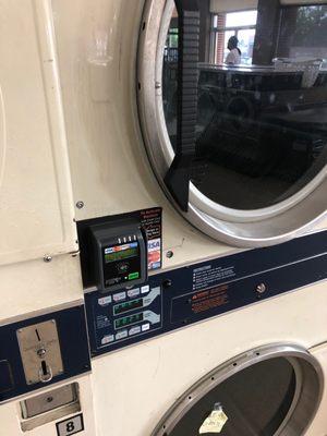 Card reader on dryer