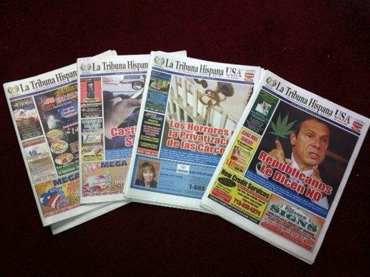 We have 4 different editions for you to advertised by zones: www.latribunahispana.com