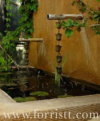 Fountain with rain bells