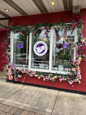 We have butterflies in the windows yay. Come see us 1422 kings highway Swedesboro NJ