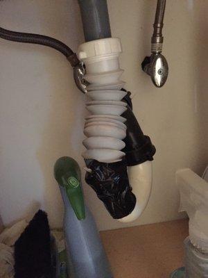 Unprofessional plumbing repair