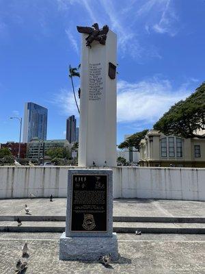 A new World War II Memorial plaque was unveiled on November 12, 2021.