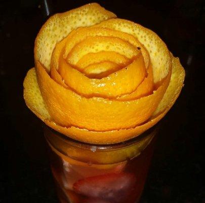 The bartender made this special for me. The Orange rose was perfect.