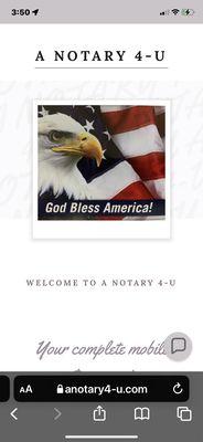 A Notary 4-U web page