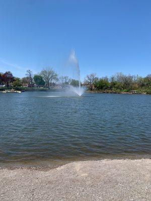 Fountain in Coe Lake