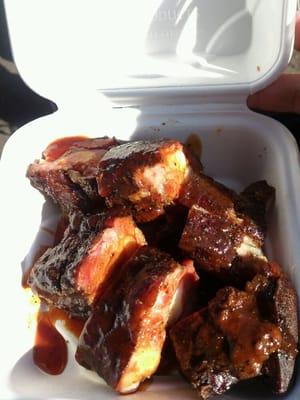 Rib tips from Rib whip truck $7 not cheap..bones!