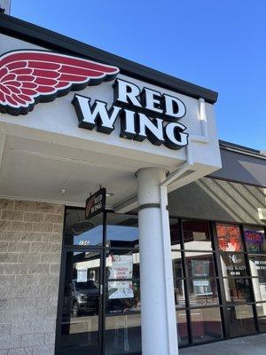 Red Wing Shoe Store Front, Greenhouse Marketplace Shopping Center, San Leandro, CA.