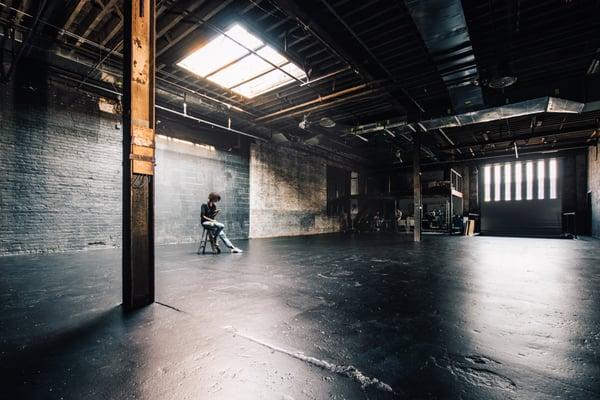 3,500 square foot build-ready, raw warehouse space for photo/video shoots and events.