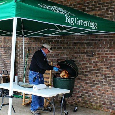 The samples from our Big Green Egg never last long!! If you see the green tent out front, hurry in and try something delicious.