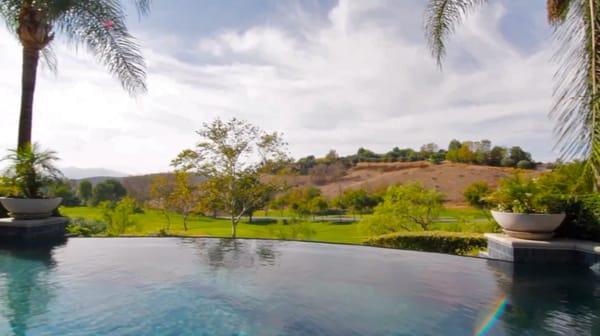 Infinity pool at a home in Westlake Village.