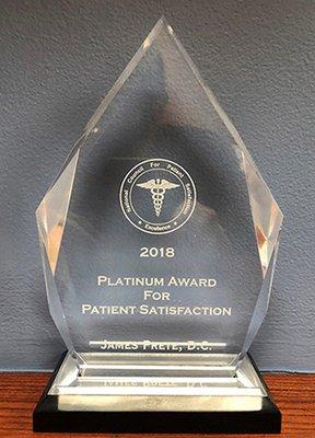 Dr. Prete - 2018 Platinum Award for Patient Satisfaction