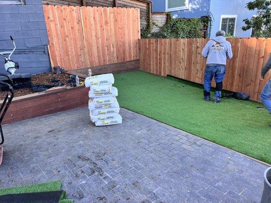 installation of Turf