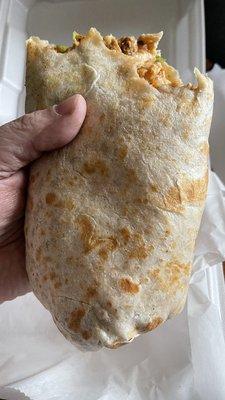 Chori pollo burrito.