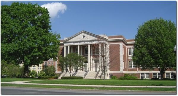 The beautiful West Hartford town hall is what you'll see as you walk out of the picturesque office.