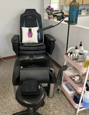 Relaxing pedicure chair.