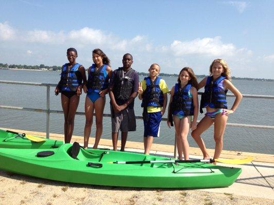 Adventure camp offers kayaking in the bay!