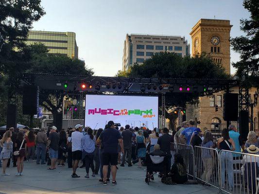 View of stage