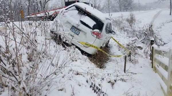 Please be careful out there when driving on slick streets