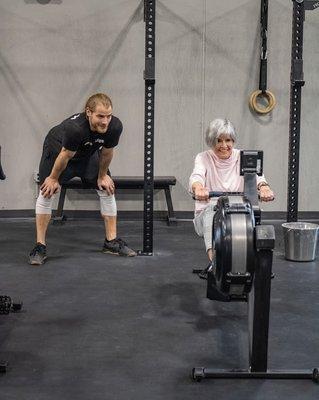 We offer a 60+ fitness class at 11:00 AM Monday - Friday.