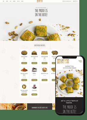 We created a unique design for a neighborhood bakery specializing in baklava-style sweets. We implemented Shopify for managing their online