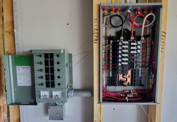 This is a subpanel in a home that has a manual, 30amp transfer panel for priority circuits powered by a portable generator outside