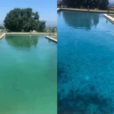 Before and after pic of another pool