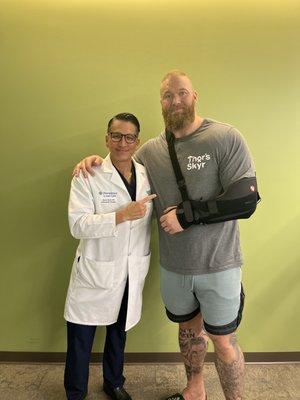 Honored and Blessed to take care of the strongest people in the world #themountain #gameofthrones