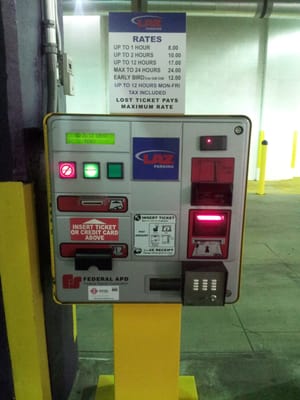 Pay Station. Cash & Credit Cards